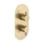 ONLY OPENED - Brushed Brass Single Outlet Thermostatic Mixer Shower Set with Hand Shower - Arissa