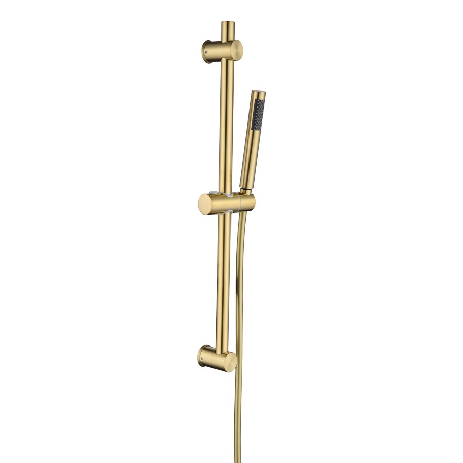 ONLY OPENED - Brushed Brass Single Outlet Thermostatic Mixer Shower Set with Hand Shower - Arissa