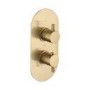 Brushed Brass 1 Outlet Wall Mounted Thermostatic Mixer Shower Set - Arissa