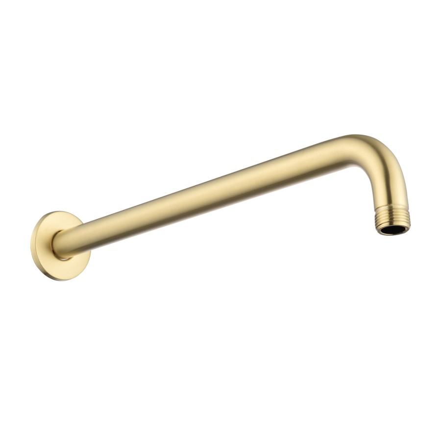 Brushed Brass 1 Outlet Wall Mounted Thermostatic Mixer Shower Set - Arissa