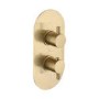 ONLY OPENED - Brushed Brass 1 Outlet Concealed Thermostatic Shower Valve with Dual Control - Arissa