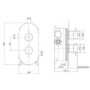 ONLY OPENED - Brushed Brass 1 Outlet Concealed Thermostatic Shower Valve with Dual Control - Arissa