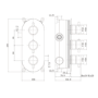 Brushed Brass 2 Outlet Wall Mounted Thermostatic Mixer Shower Set with Hand Shower and Diverter Controls - Arissa