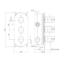 Brushed Brass 2 Outlet Wall Mounted Thermostatic Mixer Shower Set with Hand Shower and Diverter Controls - Arissa
