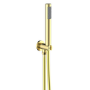 Brushed Brass 2 Outlet Wall Mounted Thermostatic Mixer Shower Set With Hand Shower - Arissa