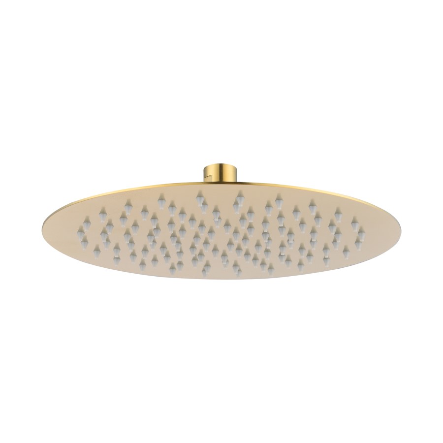 Brushed Brass 2 Outlet Wall Mounted Thermostatic Mixer Shower Set With Hand Shower - Arissa