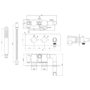 Brushed Bronze 2 Outlet Wall Mounted Thermostatic Mixer Shower Set with Integrated Hand Shower - Arissa