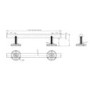 Black Bathroom Grab Rails Set of 6 - Arissa