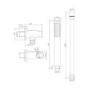 Chrome 3 Outlet Wall Mounted Thermostatic Mixer Shower Set With Hand Shower and Waterfall Bath Filler Spout - Arissa