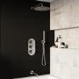 Chrome 3 Outlet Wall Mounted Thermostatic Mixer Shower Set With Hand Shower and Pencil Bath Filler Spout - Arissa