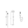 Black 1 Outlet Thermostatic Mixer Shower Set with Pencil Hand Shower & Slide Rail Kit- Arissa