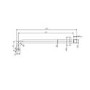 Black 2 Outlet Thermostatic Bath Mixer Shower Set With 250mm Wall Mounted Shower Head and Bath Filler Spout - Arissa