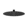 Black 2 Outlet Thermostatic Bath Mixer Shower Set With 250mm Wall Mounted Shower Head and Bath Filler Spout - Arissa