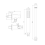 Black 2 Outlet Wall Mounted Thermostatic Mixer Shower Set with Hand Shower and Wall Bracket - Arissa