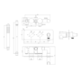 Black 1 Outlet Concealed Thermostatic Shower Valve with Integrated Hand Shower - Arissa