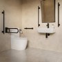 Black Bathroom Grab Rails Set of 6 - Arissa