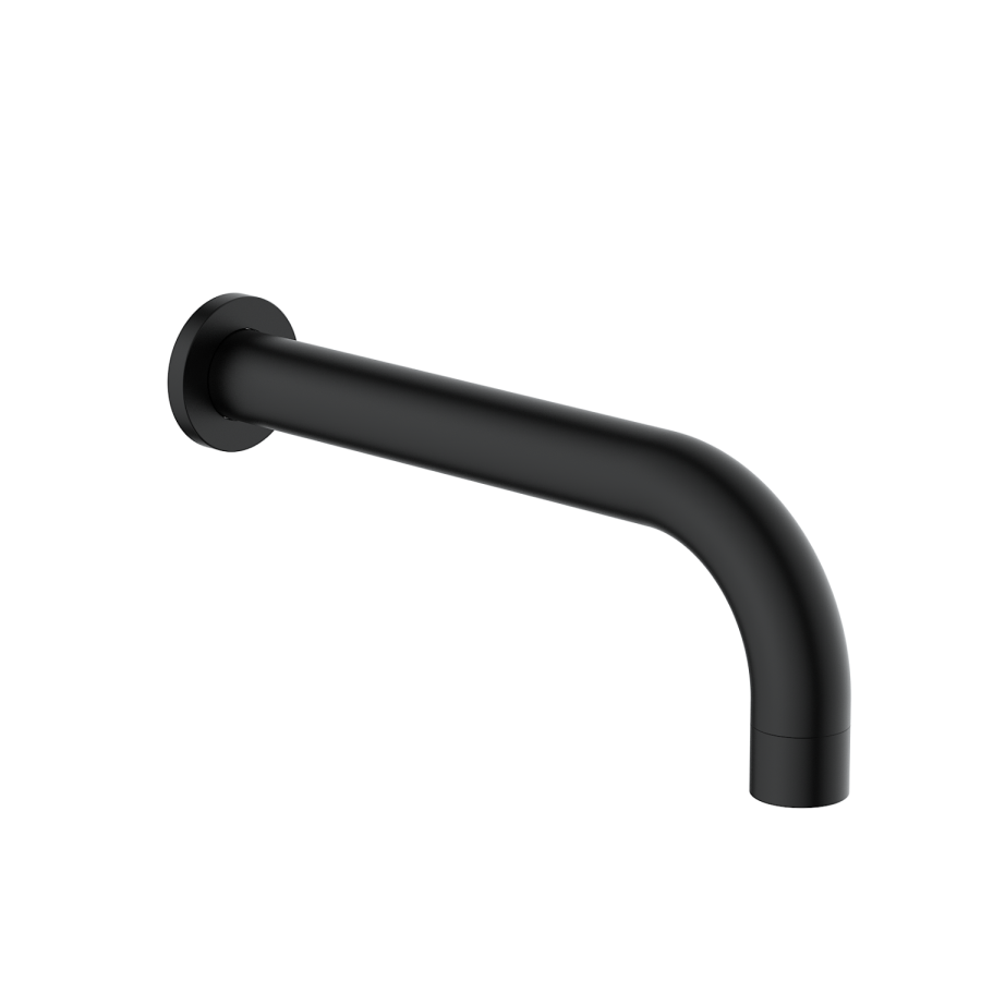 Black 2 Outlet Thermostatic Bath Mixer Shower Set With 250mm Wall Mounted Shower Head and Bath Filler Spout - Arissa