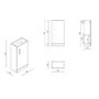 400mm Black Freestanding Cloakroom Vanity Unit with Basin and Brass Handle - Ashford