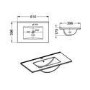 600mm Black Wall Hung Vanity Unit with Basin and Chrome Handle - Ashford