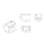 600mm Black Wall Hung Vanity Unit with Basin and Black Handle - Ashford