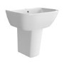 450mm Semi Pedestal Cloakroom Basin with 1 Tap Hole - Atlanta