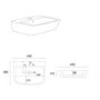 450mm Semi Pedestal Cloakroom Basin with 1 Tap Hole - Atlanta