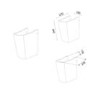 450mm Semi Pedestal Cloakroom Basin with 1 Tap Hole - Atlanta