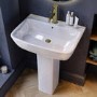 600mm Full Pedestal Basin with 1 Tap Hole - Atlanta