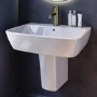 600mm Semi Pedestal Basin with 1 Tap Hole - Atlanta