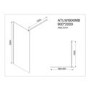 900mm Black Smoked Frosted Glass Shower Screen for Wet Room & Walk In Shower - Atlas