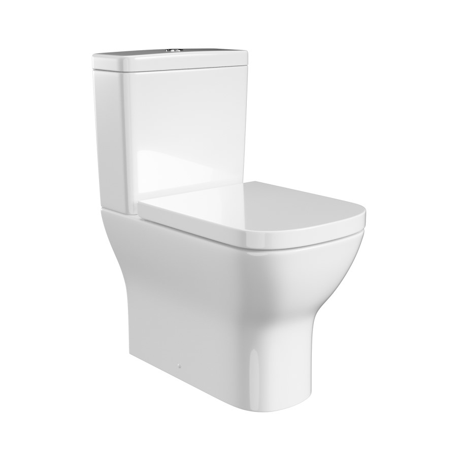 Close Coupled Rimless Closed Back Comfort Height Toilet with Soft Close Seat - Austin
