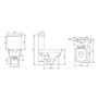 Close Coupled Rimless Open Back Toilet with Soft Close Seat - Austin