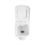 Wall Hung Rimless Toilet with Soft Close Seat, Brushed Brass Pneumatic Flush Plate, 820mm Frame & Cistern - Austin
