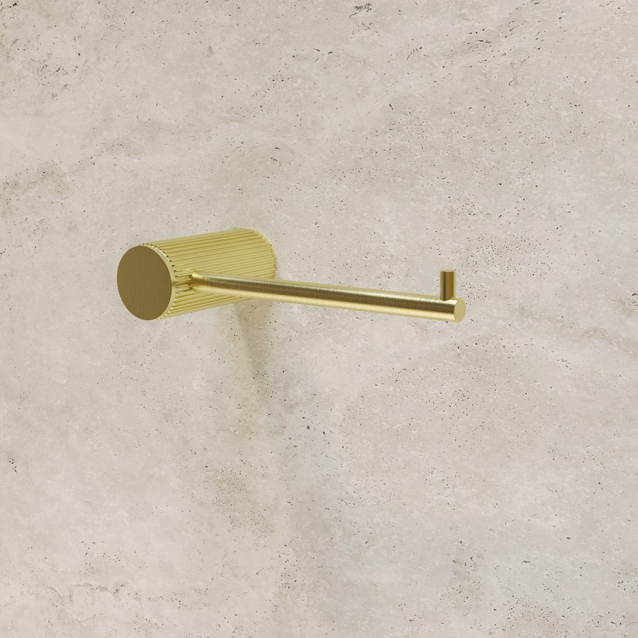 3 Piece Brass Knurled Bathroom Accessory Set - Arissa
