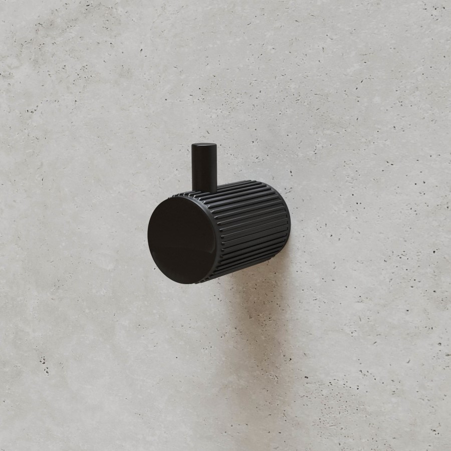 3 Piece Black Knurled Bathroom Accessory Set - Arissa