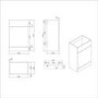 1100mm Beige Right Hand Toilet and Sink Unit with Square Toilet and Chrome Fittings - Bali