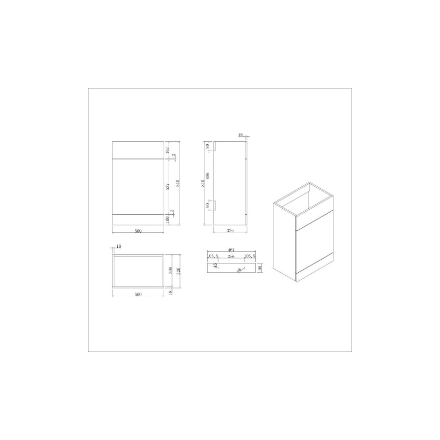 1100mm Beige Right Hand Toilet and Sink Unit with Square Toilet and Black Fittings - Bali