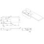 1100mm Beige Left Hand Toilet and Sink Unit with Black Fittings - Unit & Basin Only - Bali
