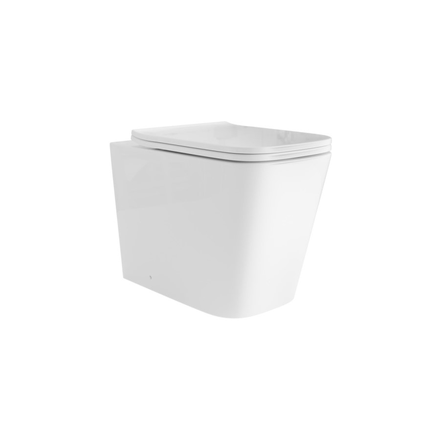 1100mm Green Right Hand Toilet and Sink Unit with Square Toilet and Brass Fittings - Bali