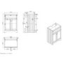 600mm Beige Freestanding Vanity Unit with Basin – Baxenden
