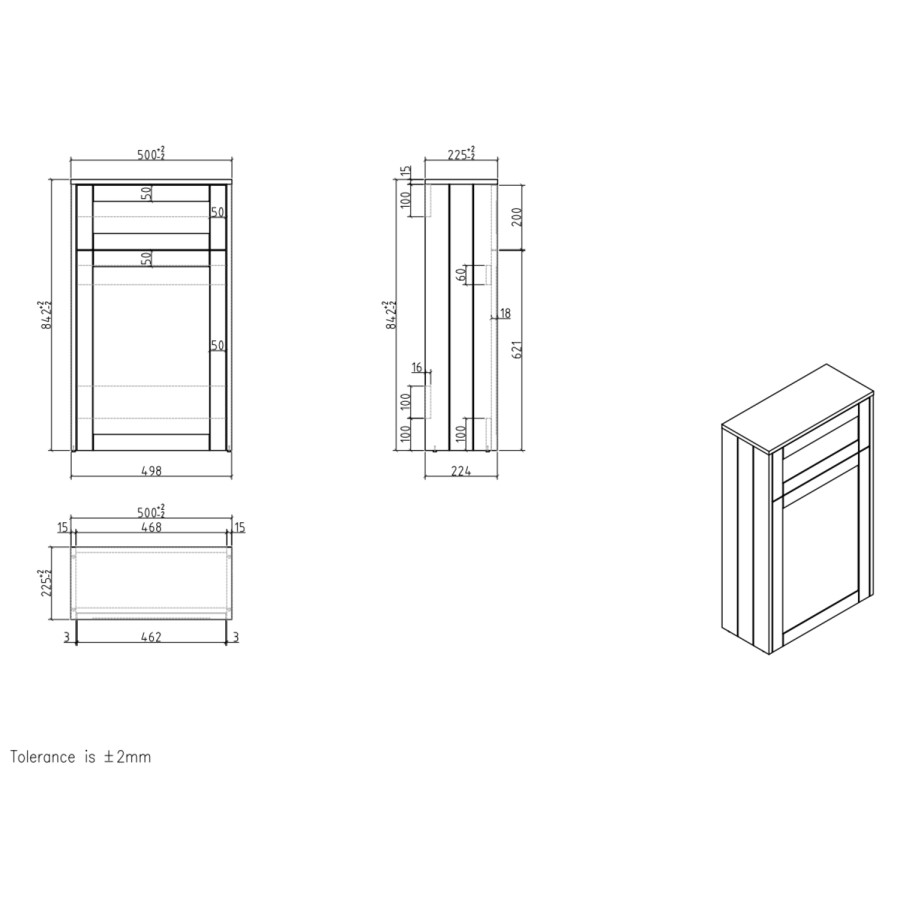 1100mm Green Toilet and Sink Unit with Traditional Toilet - Baxenden