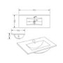 900mm Burgundy Freestanding Vanity Unit with Basin - Baxenden