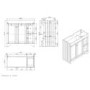900mm Burgundy Freestanding Vanity Unit with Basin - Baxenden