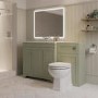 1400mm Green Toilet and Sink Unit with Traditional Toilet - Baxenden