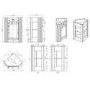 580mm Blue Corner Freestanding Cloakroom Vanity Unit with Basin - Baxenden
