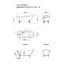Black Freestanding Single Ended Roll Top Slipper Bath with Brass Feet 1615 x 690mm - Park Royal