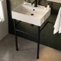 500mm 1 Tap Hole Basin with Black Wash Stand - Bowen