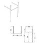 500mm 1 Tap Hole Basin with Black Wash Stand - Bowen