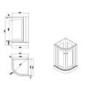 500mm Beige Curved Corner Freestanding Vanity Unit with Basin – Bowland