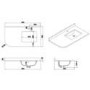 900mm Beige Curved Right Hand Corner Freestanding Vanity Unit with Basin - Bowland